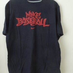 Men's Black Nike Cotton "Nike Baseball" Tee Shirt - Size XXL